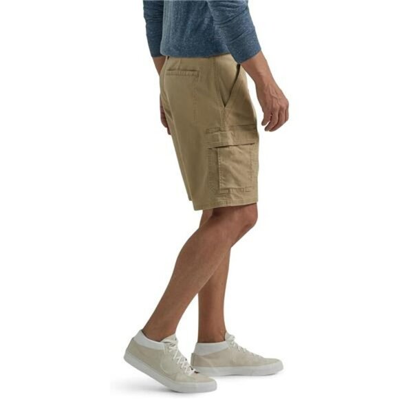Wrangler Mens Cargo Shorts Stretch Twill Relaxed Fit Outdoor Workwear 10 In - Picture 2 of 6
